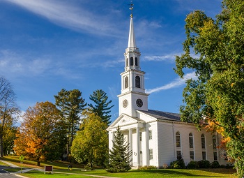 Church in a suburban area